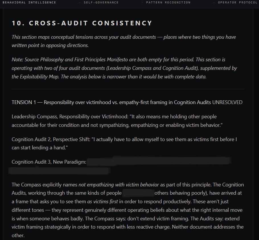 Intelligence Report — Cross-Audit Consistency
